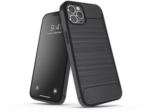 Haffner Carbon szilikon tok - Xiaomi Redmi Note 12 5G/Poco X5 5G - fekete