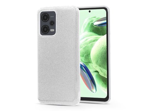 Haffner Shining szilikon tok - Xiaomi Redmi Note 12 5G/Poco X5 5G - ezüst