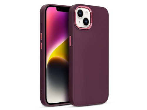 Haffner Frame szilikon tok - Xiaomi Redmi Note 12 5G/Poco X5 5G - bíbor