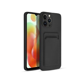  Haffner Card Case kártyatartós szilikon tok - Xiaomi Redmi Note 12 5G/Poco X5 5G - fekete