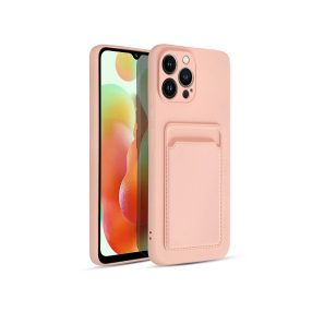  Haffner Card Case kártyatartós szilikon tok - Xiaomi Redmi Note 12 5G/Poco X5 5G - pink
