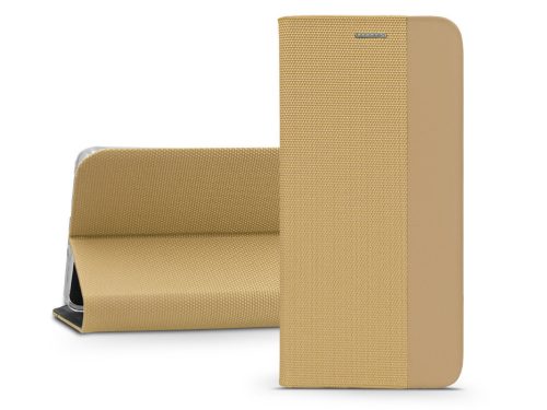 Haffner Sensitive Book Flip oldalra nyíló tok - Xiaomi Redmi Note 12 Pro 5G/Poco X5 Pro 5G - arany