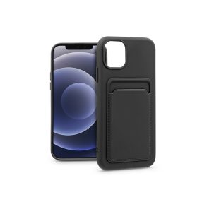   Haffner Card Case kártyatartós szilikon tok - Apple iPhone 12/12 Pro - fekete