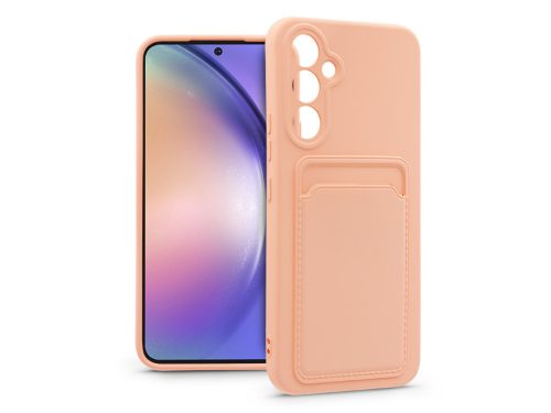 Haffner Card Case kártyatartós szilikon tok - Samsung SM-A546 Galaxy A54 5G - pink