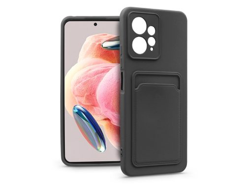 Haffner Card Case kártyatartós szilikon tok - Xiaomi Redmi Note 12 4G - fekete