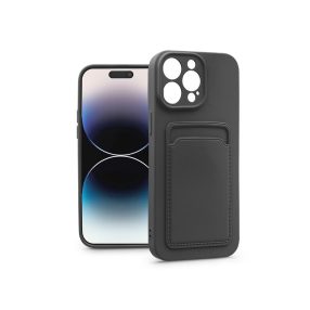   Haffner Card Case kártyatartós szilikon tok - Apple iPhone 14 Pro - fekete