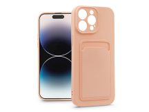   Apple iPhone 14 Pro szilikon hátlap kártyatartóval - Card Case - rózsaszín