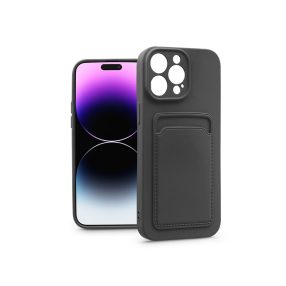   Haffner Card Case kártyatartós szilikon tok - Apple iPhone 14 Pro Max - fekete