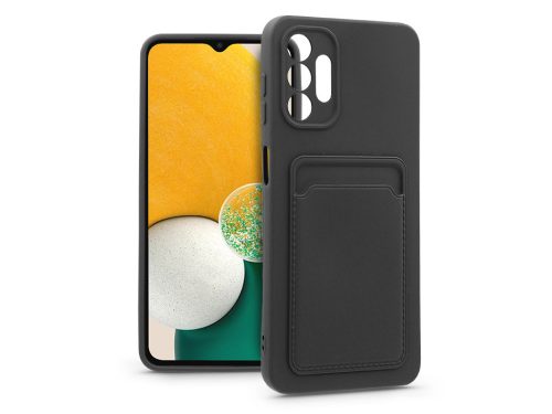 Haffner Card Case kártyatartós szilikon tok - Samsung A136U Galaxy A13 5G/Galaxy A04s - fekete
