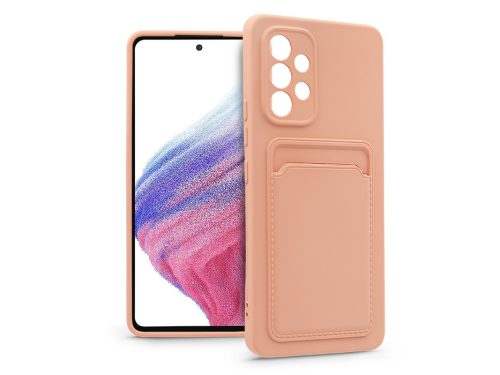 Haffner Card Case kártyatartós szilikon tok - Samsung A536U Galaxy A53 5G - pink