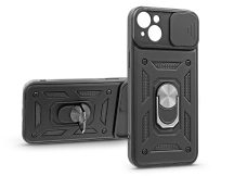   Apple iPhone 14 Plus ütésálló hátlap gyűrűvel és kameravédővel - Slide Armor -  fekete