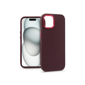 Haffner Frame szilikon tok - Apple iPhone 15 - bíbor