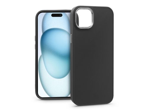 Haffner Frame szilikon tok - Apple iPhone 15 Plus - fekete