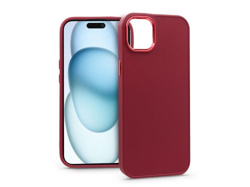 Haffner Frame szilikon tok - Apple iPhone 15 Plus - magenta