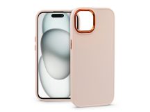 Apple iPhone 15 szilikon hátlap - Frame - rózsaszín