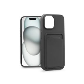   Haffner Card Case kártyatartós szilikon tok - Apple iPhone 15 Plus - fekete