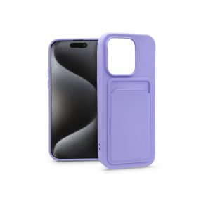   Haffner Card Case kártyatartós szilikon tok - Apple iPhone 15 Pro - lila