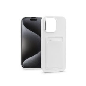   Haffner Card Case kártyatartós szilikon tok - Apple iPhone 15 Pro Max - fehér