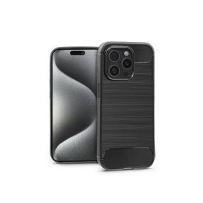 Haffner Carbon szilikon tok - Apple iPhone 15 Pro - fekete