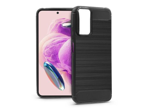 Haffner Carbon szilikon tok - Xiaomi Redmi Note 12S - fekete