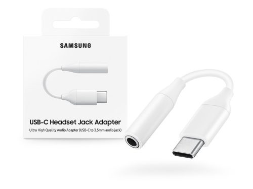 Samsung EE-UC10JUWEGUS gyári Type-C/3,5mm jack átalakító adapter - fehér