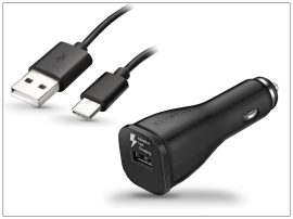 Samsung gyári USB szivargyújtós töltő + USB Type-C adatkábel - 5V/2A - EP-LN915U + EP-DG970BBE Adaptive Fast Charging (ECO csomagolás)