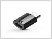   Samsung gyári micro USB - USB Type-C adapter - EE-GG970/GH98-40218A - black (ECO csomagolás)