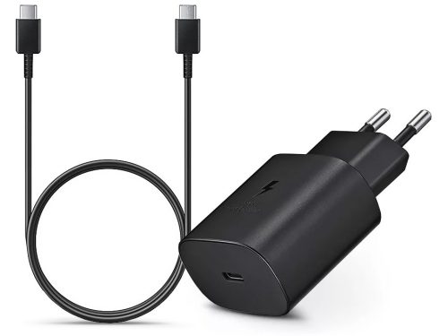 Samsung EP-TA800EBE gyári gyorstöltő adapter 25W + EP-DA705BBE Type-C/Type-C 1m - fekete - ECO