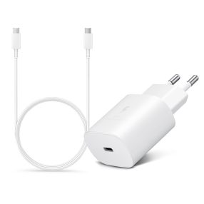   Samsung EP-TA800EWE gyári gyorstöltő adapter 25W + EP-DA705BWE Type-C/Type-C 1m - fehér - ECO