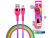 Setty 10W USB/Lightning adat- és töltőkábel 1,2m - szivárvány