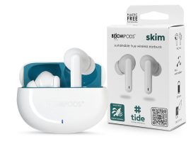 Boompods TWS Bluetooth sztereó headset v5.3 + töltőtok - Boompods Skim Ocean TWS with Charging Case - fehér