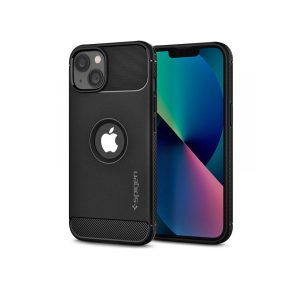   Spigen Rugged Armor ütésálló tok - Apple iPhone 13 - fekete