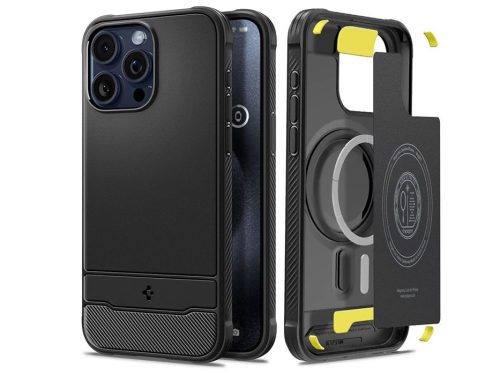 Spigen Rugged Armor MagSafe ütésálló tok - Apple iPhone 15 Pro - fekete
