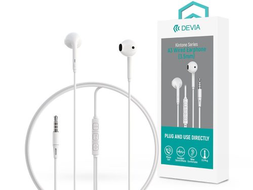 Devia Kintone A3 In-Ear sztereó fülhallgató - 3,5mm jack - fehér