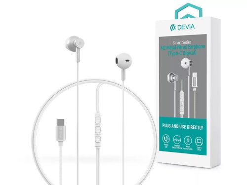 Devia Smart Series M2 Metal In-Ear sztereó fülhallgató - Type-C - ezüst