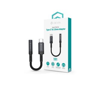 Devia Ipure Series Type-C/AUX 3,5 mm audió adapter - fekete