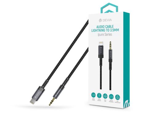 Devia iPure Series Lightning/AUX 3,5 mm audió adapter - fekete