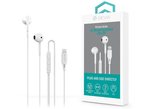 Devia Kintone Series A3 sztereó fülhallgató Lightning - fehér