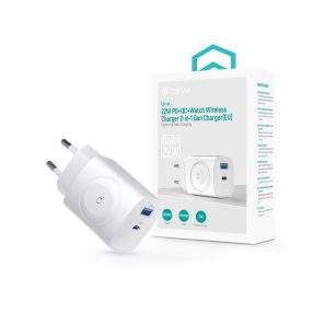   Devia Ultra1 22W PD+QC+Apple Watch 2in1 hálózati gyorstöltő adapter - fehér