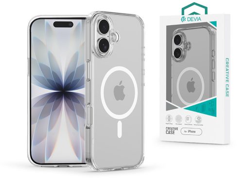 Devia Crystal Series Magnetic 360° kameravédős ütésálló tok - Apple iPhone 17 - átlátszó