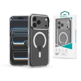   Devia Crystal Series Magnetic 360° kameravédős ütésálló tok - Apple iPhone 17 Pro Max - átlátszó