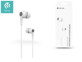 Devia univerzális sztereó felvevős fülhallgató - 3,5 mm jack - Devia Kintone    In-Ear Wired Earphones - fehér