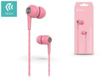   Devia univerzális sztereó felvevős fülhallgató - 3,5 mm jack - Devia Kintone In-Ear Wired Earphones - pink
