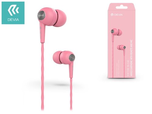 Devia Kintone In-Ear sztereó fülhallgató - 3,5mm jack - pink