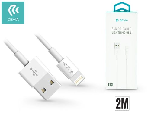 Devia Smart USB/Lightning töltő- és adatkábel 2 m - fehér