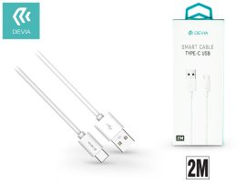 Devia USB - USB Type-C adat- és töltőkábel 2 m-es vezetékkel - Devia Smart USB  Type-C 2.0 Cable - fehér