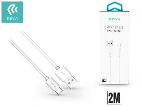 Devia Smart Series USB/Type-C adat- és töltőkábel 2 m - fehér