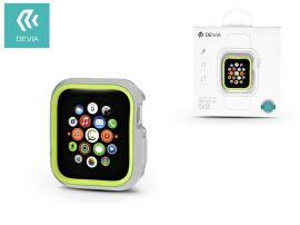 Apple Watch 4 védőtok - Devia Dazzle Series 40 mm - ezüst/neon zöld
