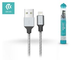 Devia USB - Lightning  töltő- és adatkábel - 1 m-es vezetékkel - Devia Tube     Lightning USB 2.4A - silver/black