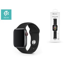   Devia Deluxe Series Sport Apple Watch lyukacsos sport szíj - 38/40/41mm - fekete
